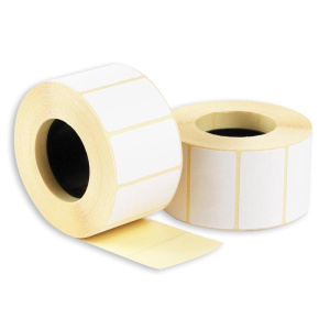Купить Термоэтикетки 43х25 мм ЭКО (втулка 40 мм, 1000 этикеток в рулоне, 75 штук в коробке) с доставкой в Москве