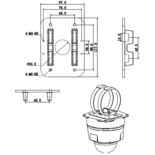 Купить DAHUA DH-PFA152-E, Pole Mount Bracket с доставкой в Москве