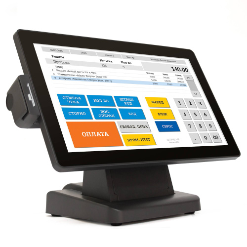 Купить Сенсорный монитор POSCenter EVA-156 (15,6", 16:9, 1920х1080, VGA, P-CAP touch - USB, MSR) черный с доставкой в Москве