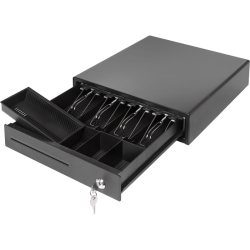 Денежный ящик PayTor HT-335P (335х368х80 мм, 4Б3М, Механический, функция PUSH, черный)