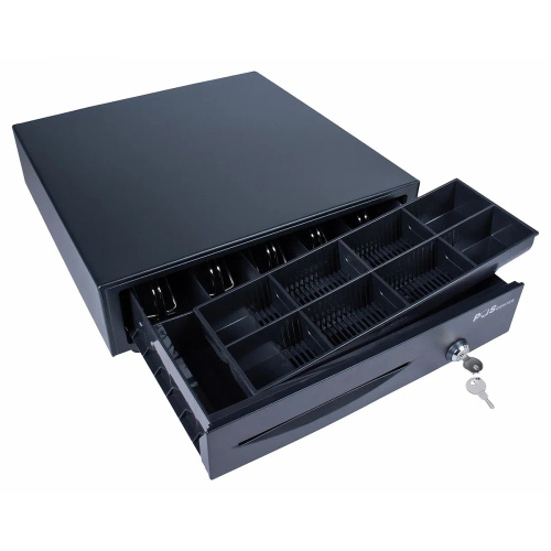 Денежный ящик PОScenter 16EM 410x415x100 механический, PUSH, черный