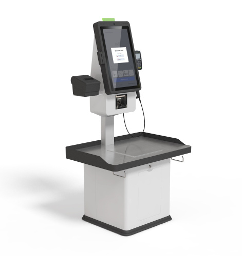 POScenter SCO-K210 Box_V2 (21.5”, J4125, 8Gb, SSD128Gb, 2D сканер, Светофор, З цвета, полка для ПИН-пад, полка для ККТ, стойка тумба для покупок)