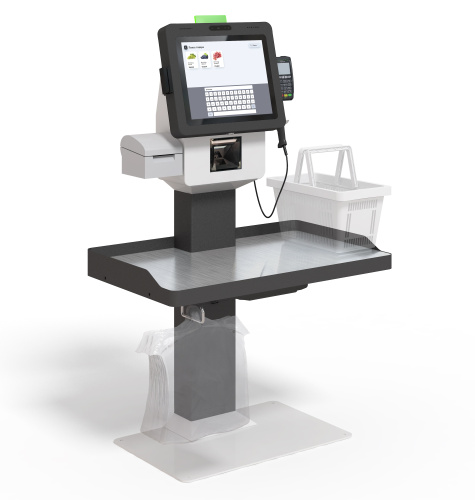POScenter SCO-K170 Line_V2.1 (17”, J4125, 8Gb, SSD128Gb, Врезанные весы в столешницу, 2D сканер, Светофор, З цвета, полка для ПИН-пад, полка для ККТ)