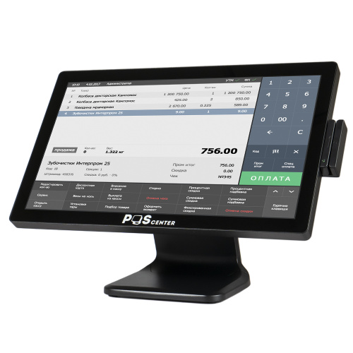 Сенсорный моноблок POSCenter POS101 (21.5", PCAP, i5-8260U, RAM 8 Gb, SSD M2 256Gb, MSR) без ОС